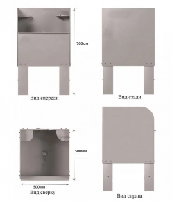 Ванна моповая 50*50см без смесителя